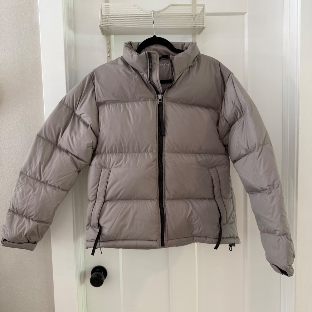 Quince Responsible Down Puffer Jacket Morel Gray Mens M Quiet Lux Minimalist